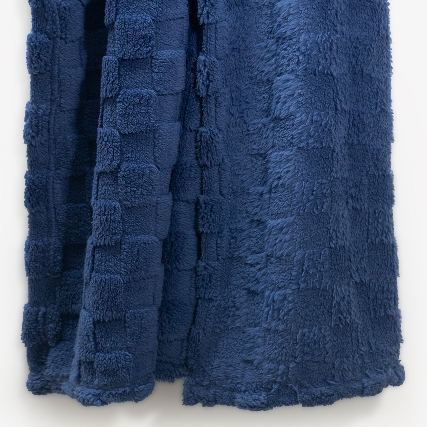 50x60 | Jacquard Fleece Throw Blanket | Blue | Soft and Breathable | Modern