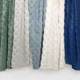 50x60 | Jacquard Fleece Throw Blanket | Light Gray | Soft and Breathable