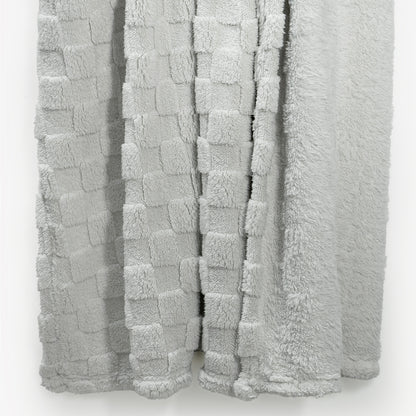 50x60 | Jacquard Fleece Throw Blanket | Light Gray | Soft and Breathable