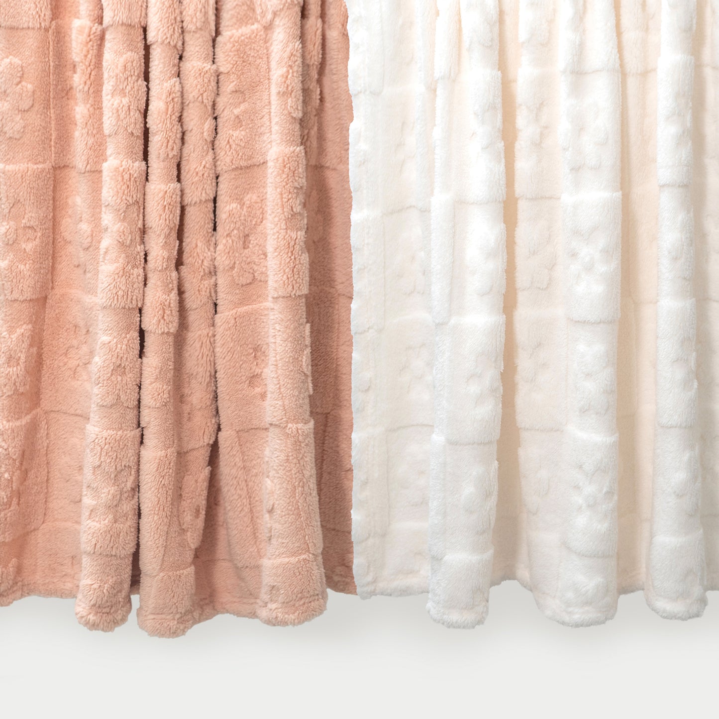 50x60 | Jacquard Fleece Throw Blanket | Pink | Soft and Breathable | Modern