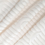 50x60 | Jacquard Fleece Throw Blanket | Cream | Soft and Breathable | Modern