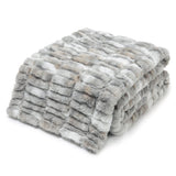 Americanflat 50x60 Rouched Faux Fur Throw Blanket - Soft and Breathable Throw Blanket for Couch, Bed, Chair - Rabbit Faux Fur Blankets Perfect for Home, Bedroom, or Outdoor Use