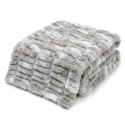 Throw Blanket | Ruched Faux Fur - 50x60 - Rabbit — Default Title