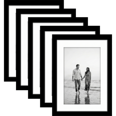 Galleria Matted Picture Frame — 8x12 / Black / 5 Pack