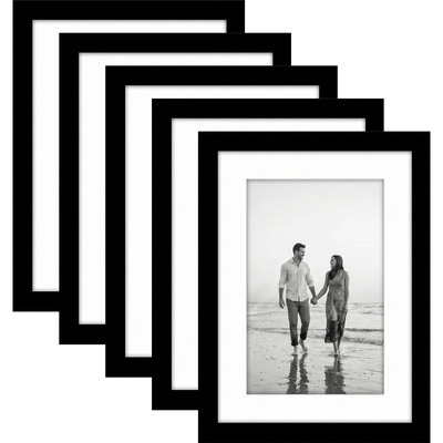 Galleria Matted Picture Frame — 8x10 / Black / 5 Pack