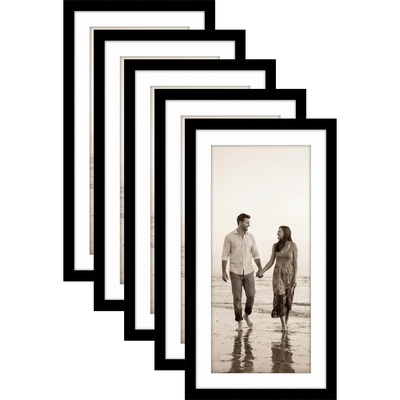 Galleria Matted Picture Frame — 11x27 / Black / 5 Pack