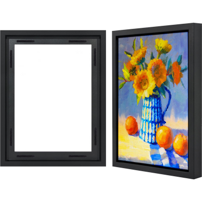 Canvas Floating Frame Without Mat — 12x16 / Black
