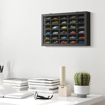 Toy Collectibles Display Case for Cars and Mini Figurines | Silhouette Collection
