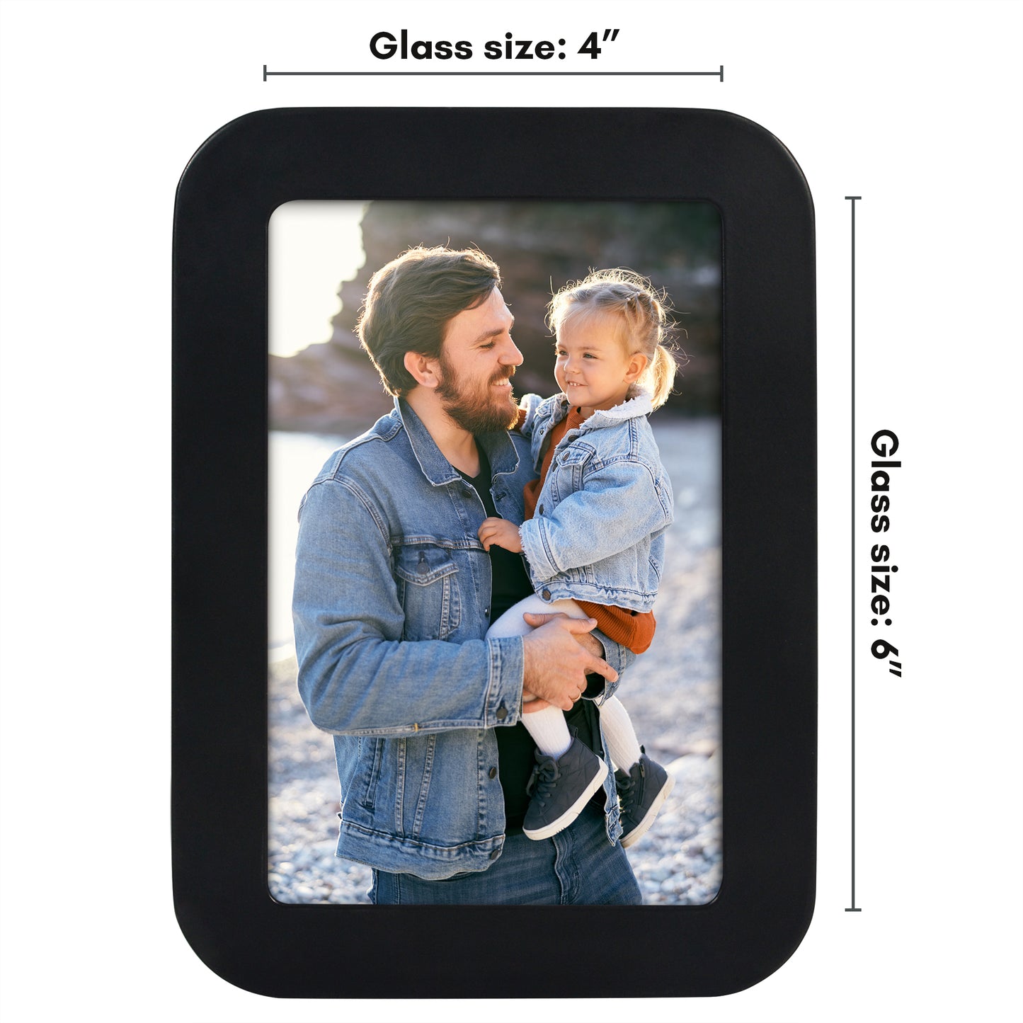 Americanflat Picture Frame with Round Corner CCF0406BLK