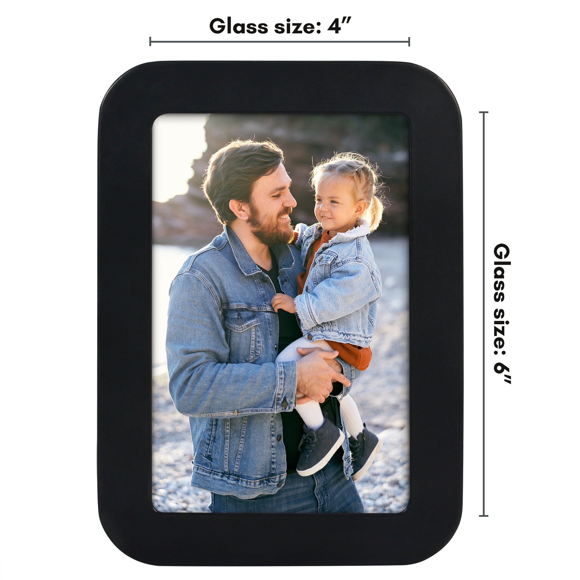 Americanflat Picture Frame with Round Corner CCF0406BLK
