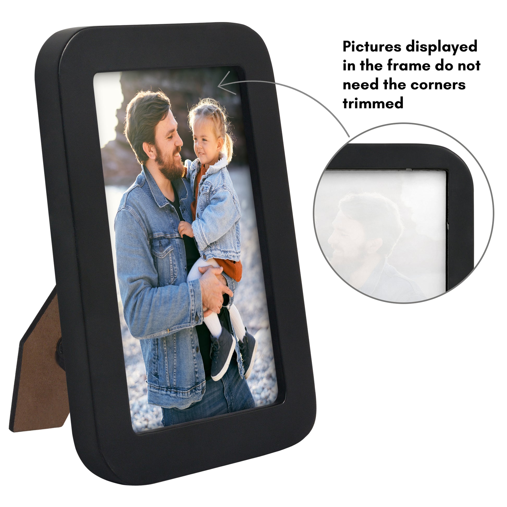 Americanflat Picture Frame with Round Corner CCF0406BLK