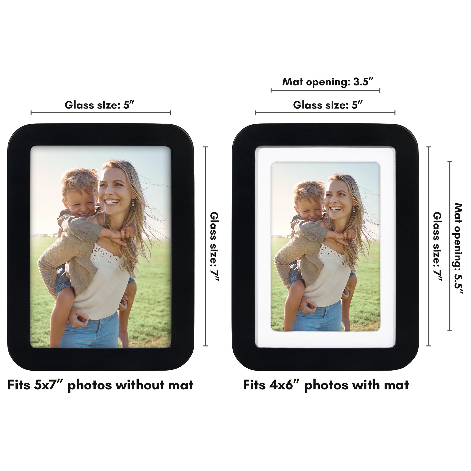 Americanflat Picture Frame with Round Corner CCF0507BLK46