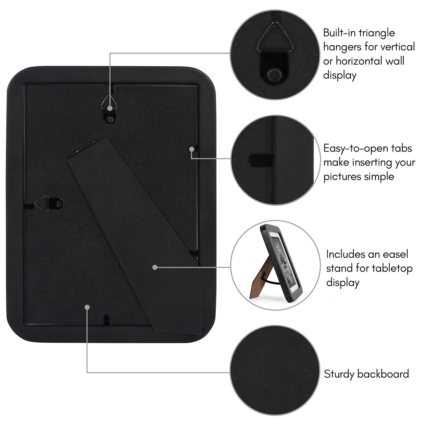 Americanflat Picture Frame with Round Corner CCF0507BLK46