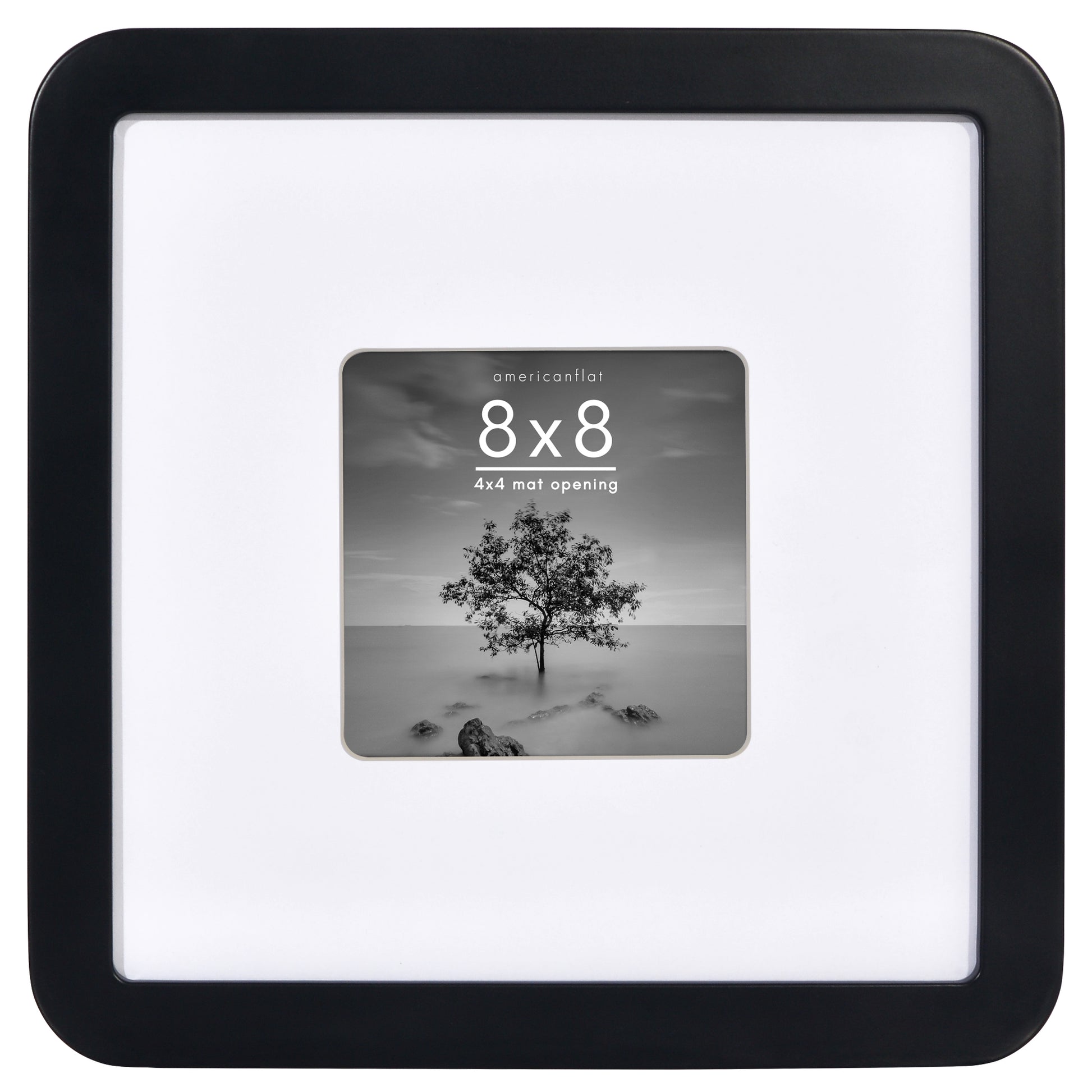 Americanflat Picture Frame with Round Corner CCF0808BLK44