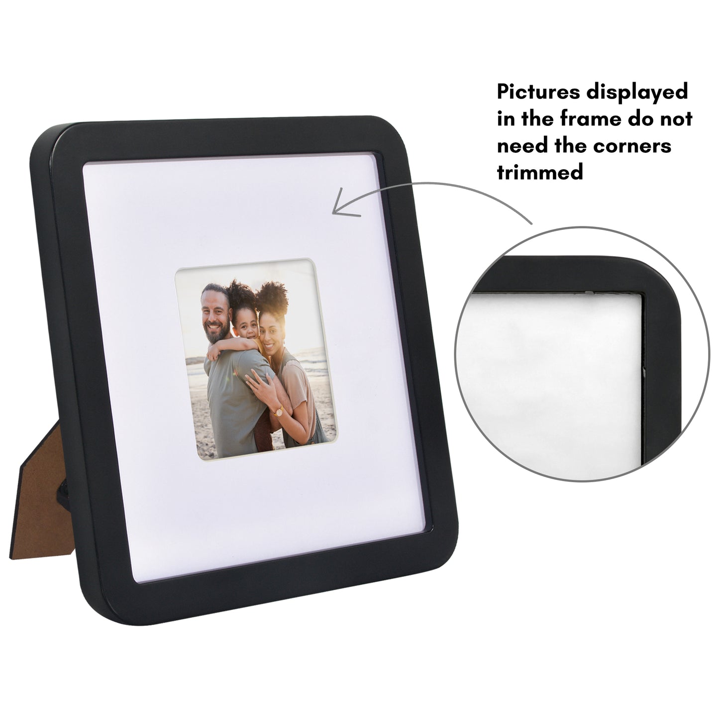 Americanflat Picture Frame with Round Corner CCF0808BLK44