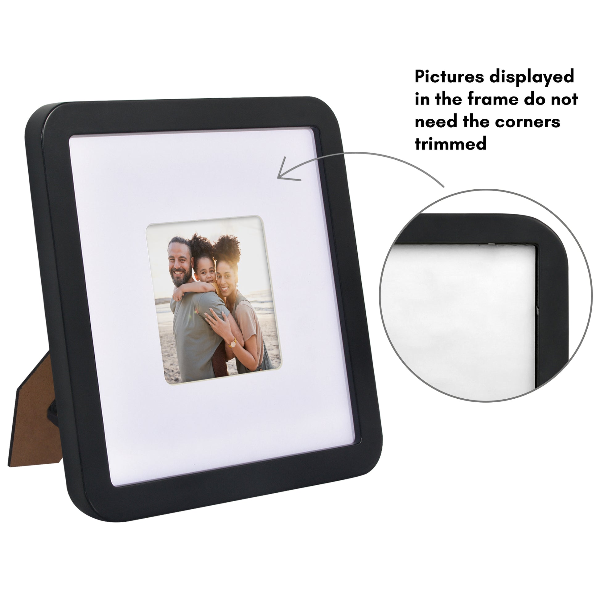 Americanflat Picture Frame with Round Corner CCF0808BLK44