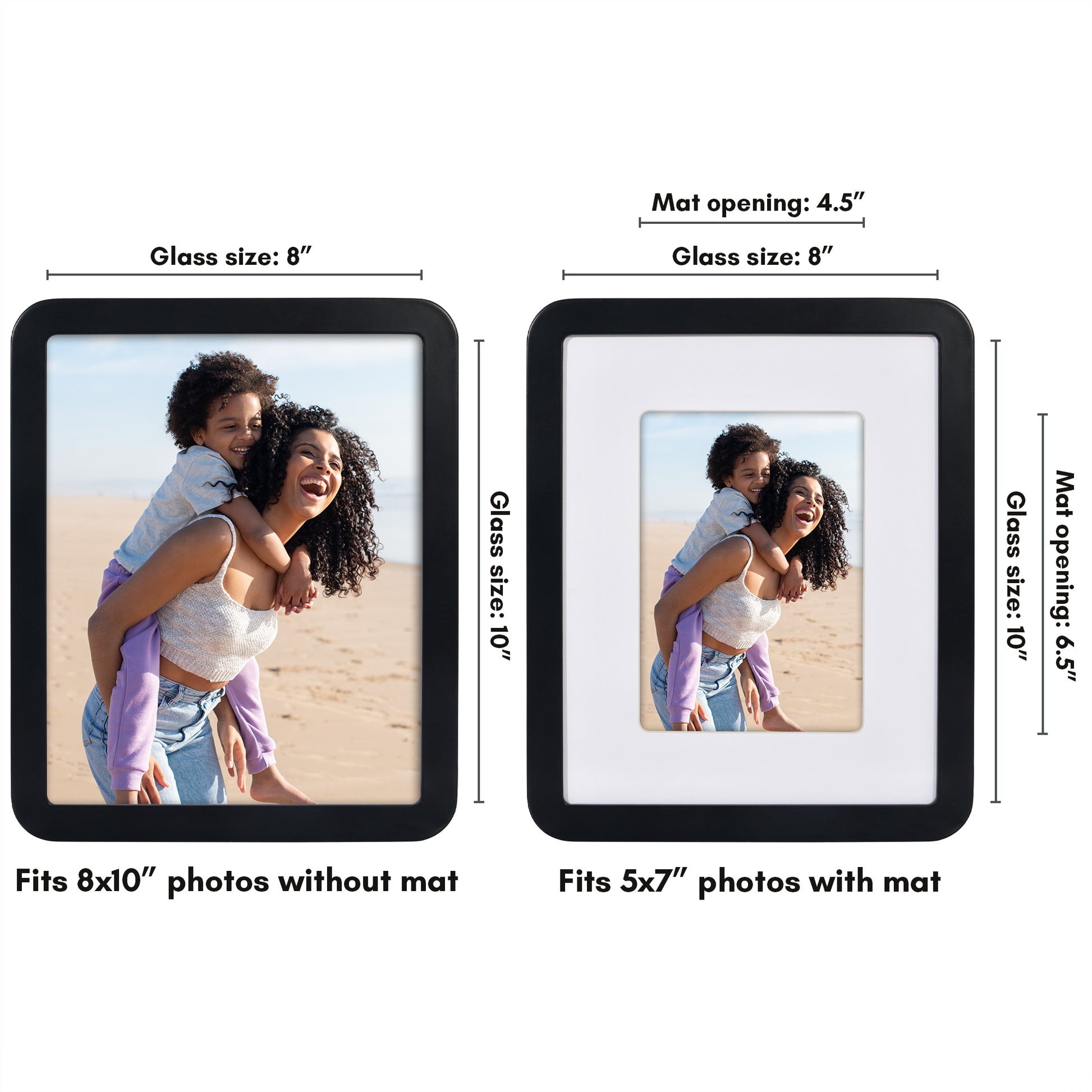 Americanflat Picture Frame with Round Corner CCF0810BLK57