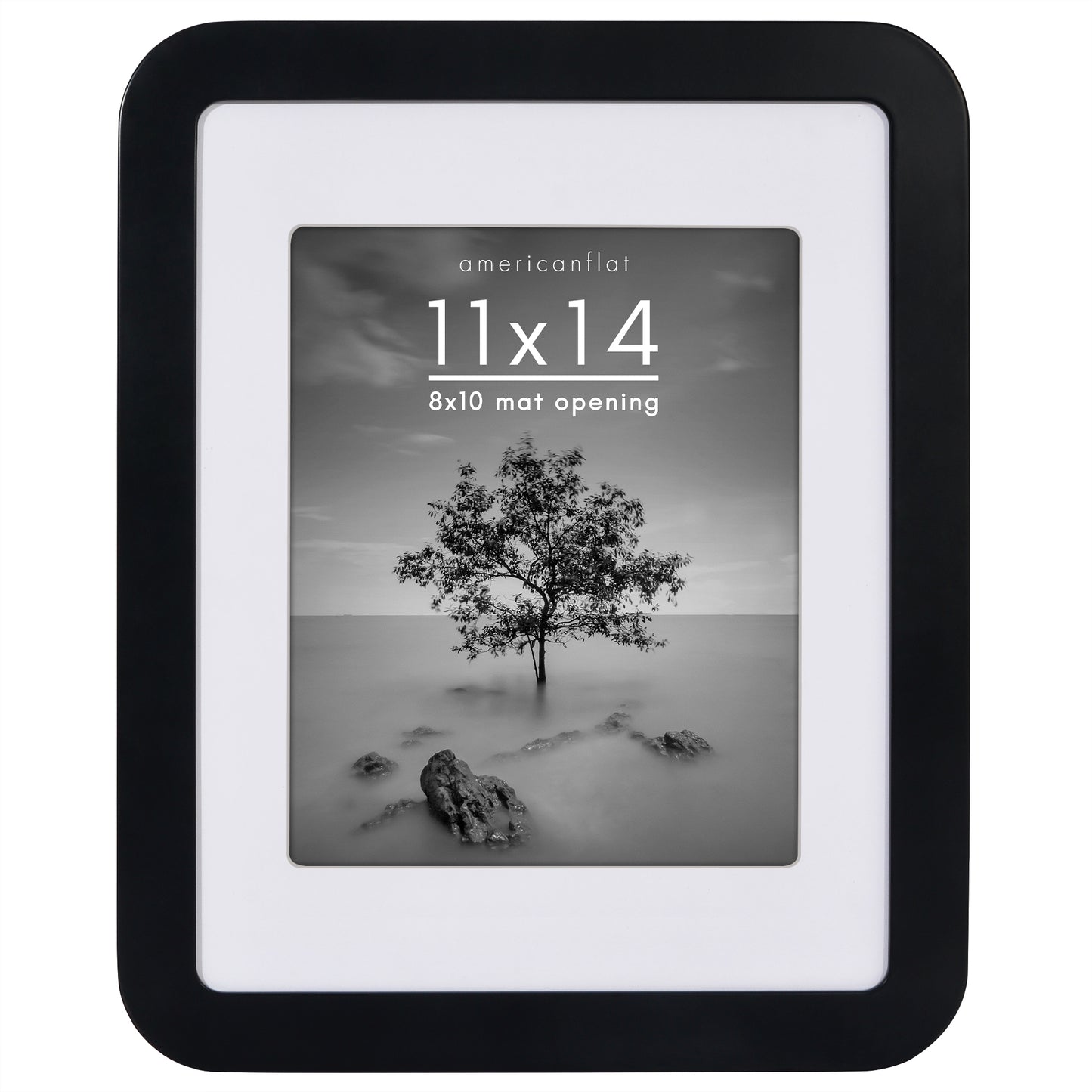 Americanflat Picture Frame with Round Corner CCF1114BLK810