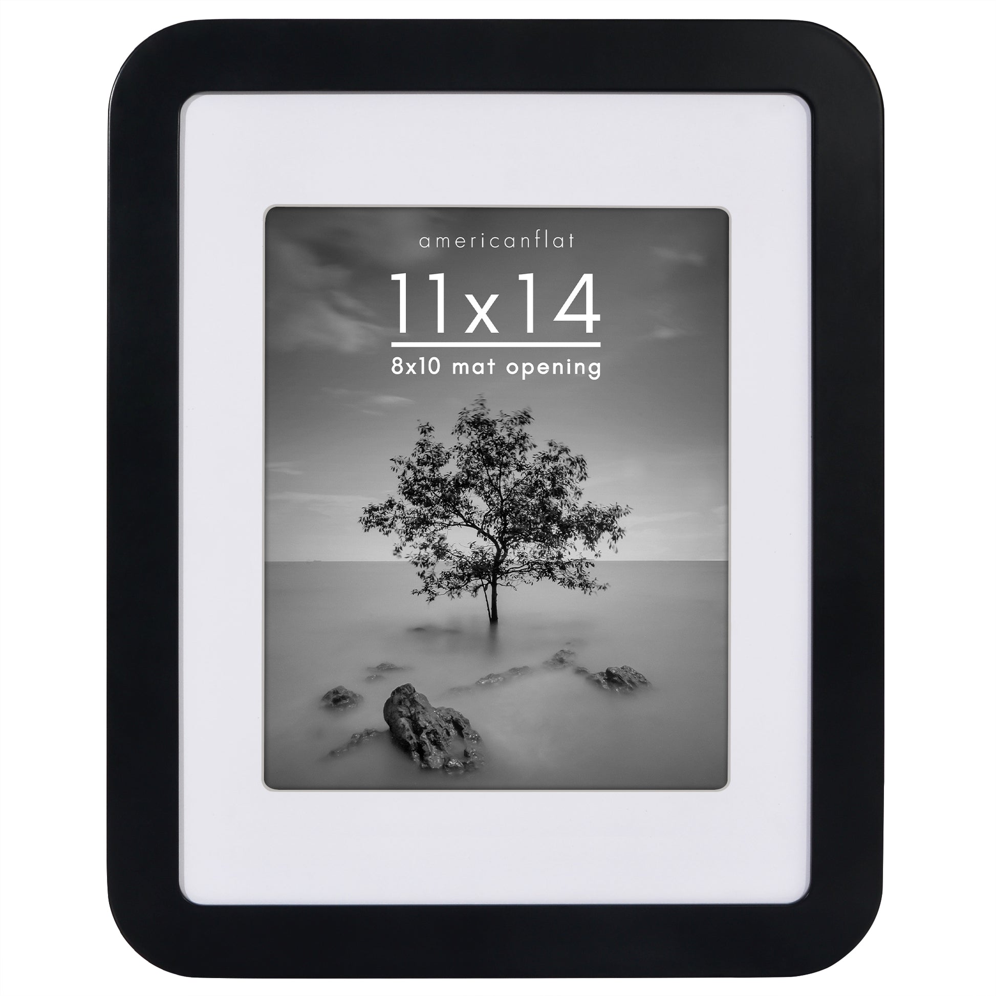 Americanflat Picture Frame with Round Corner CCF1114BLK810
