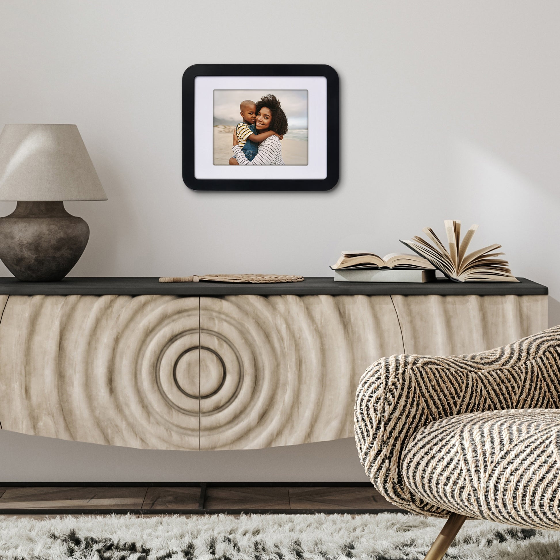 Americanflat Picture Frame with Round Corner CCF1114BLK810