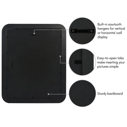 Americanflat Picture Frame with Round Corner CCF1114BLK810