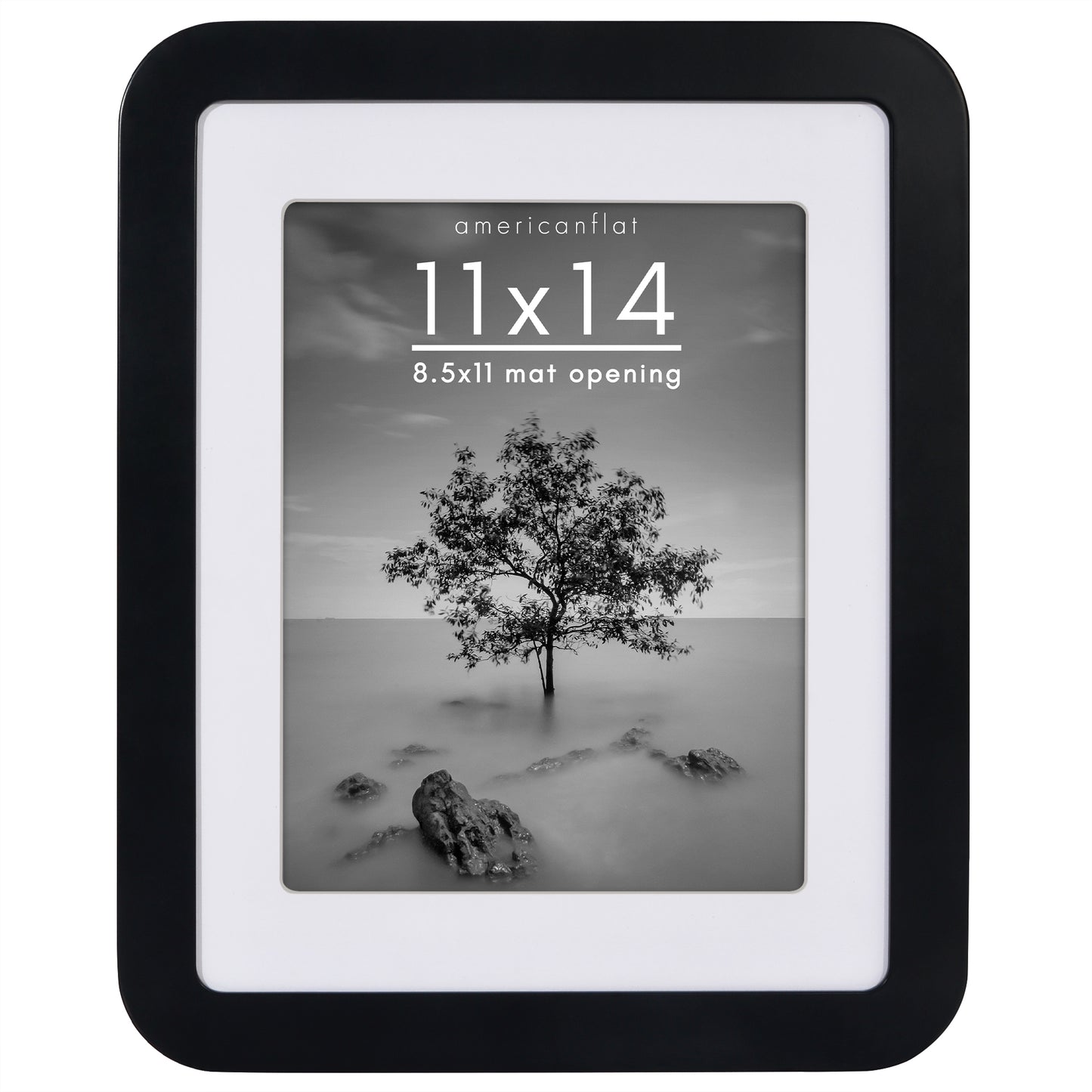 Americanflat Picture Frame with Round Corner CCF1114BLK8511