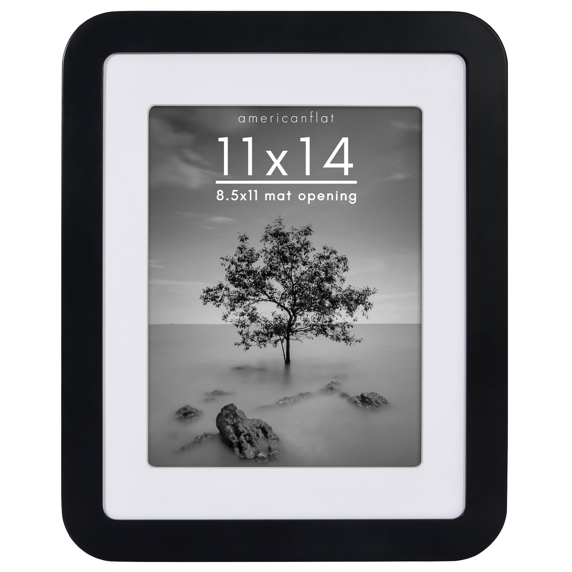 Americanflat Picture Frame with Round Corner CCF1114BLK8511