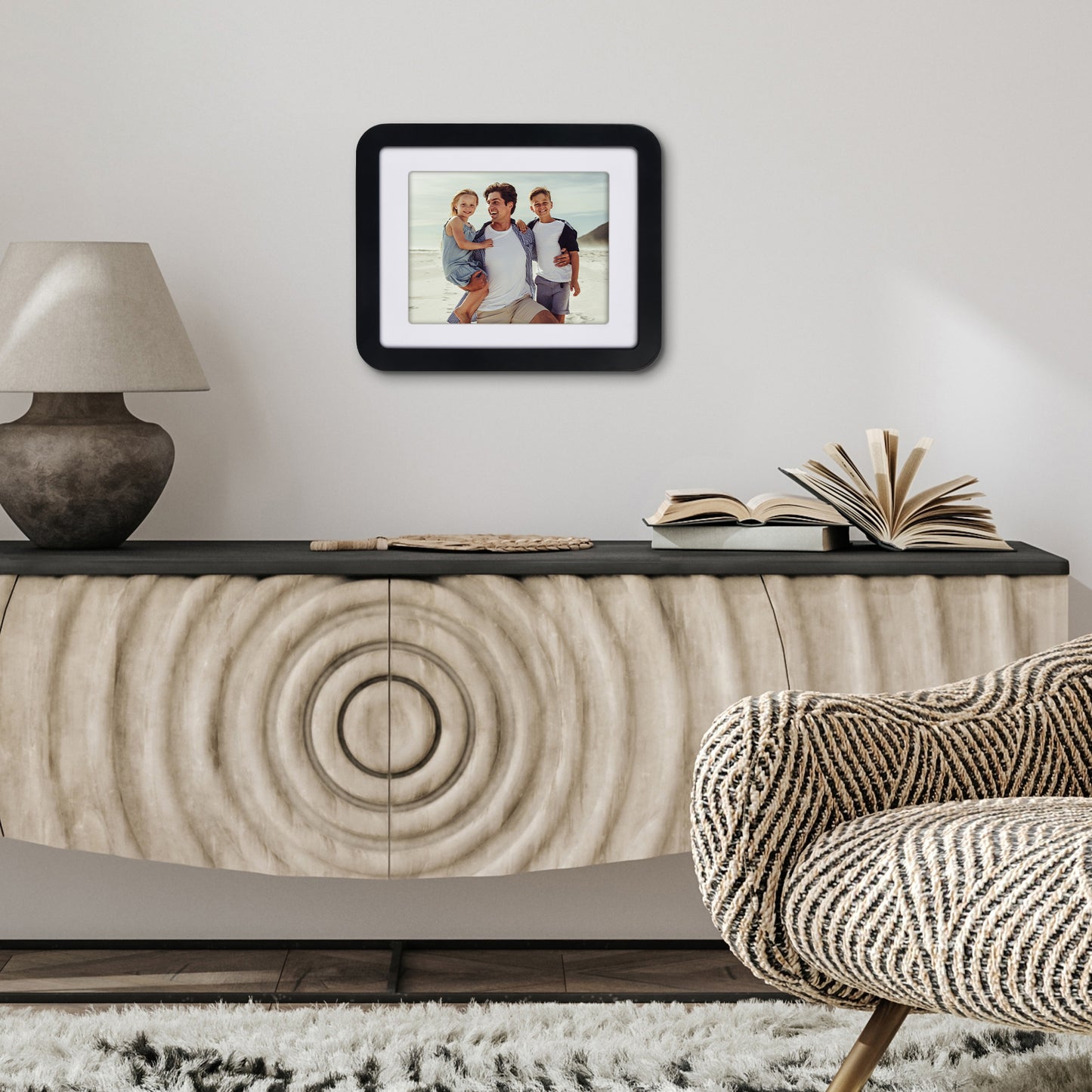 Americanflat Picture Frame with Round Corner CCF1114BLK8511