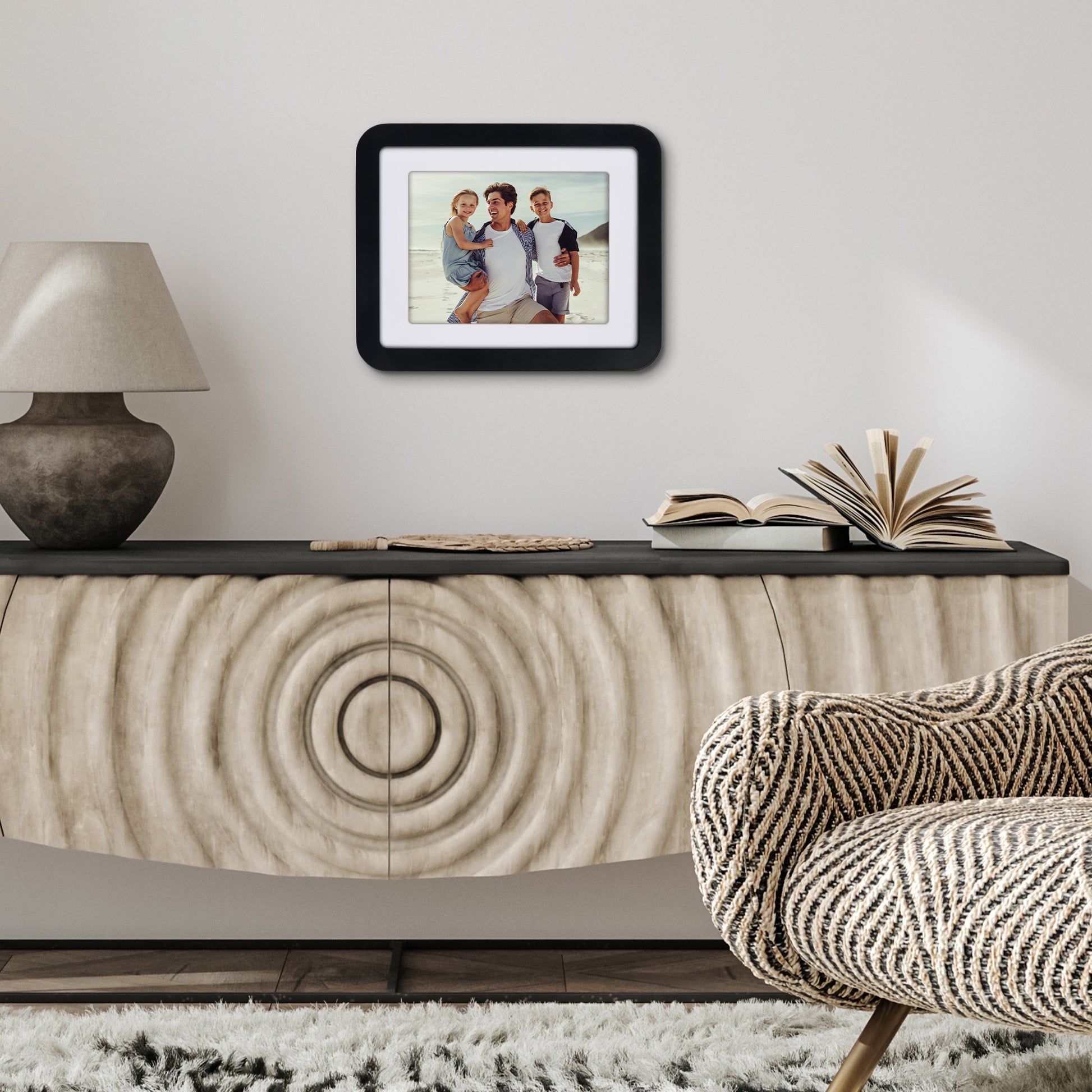Americanflat Picture Frame with Round Corner CCF1114BLK8511