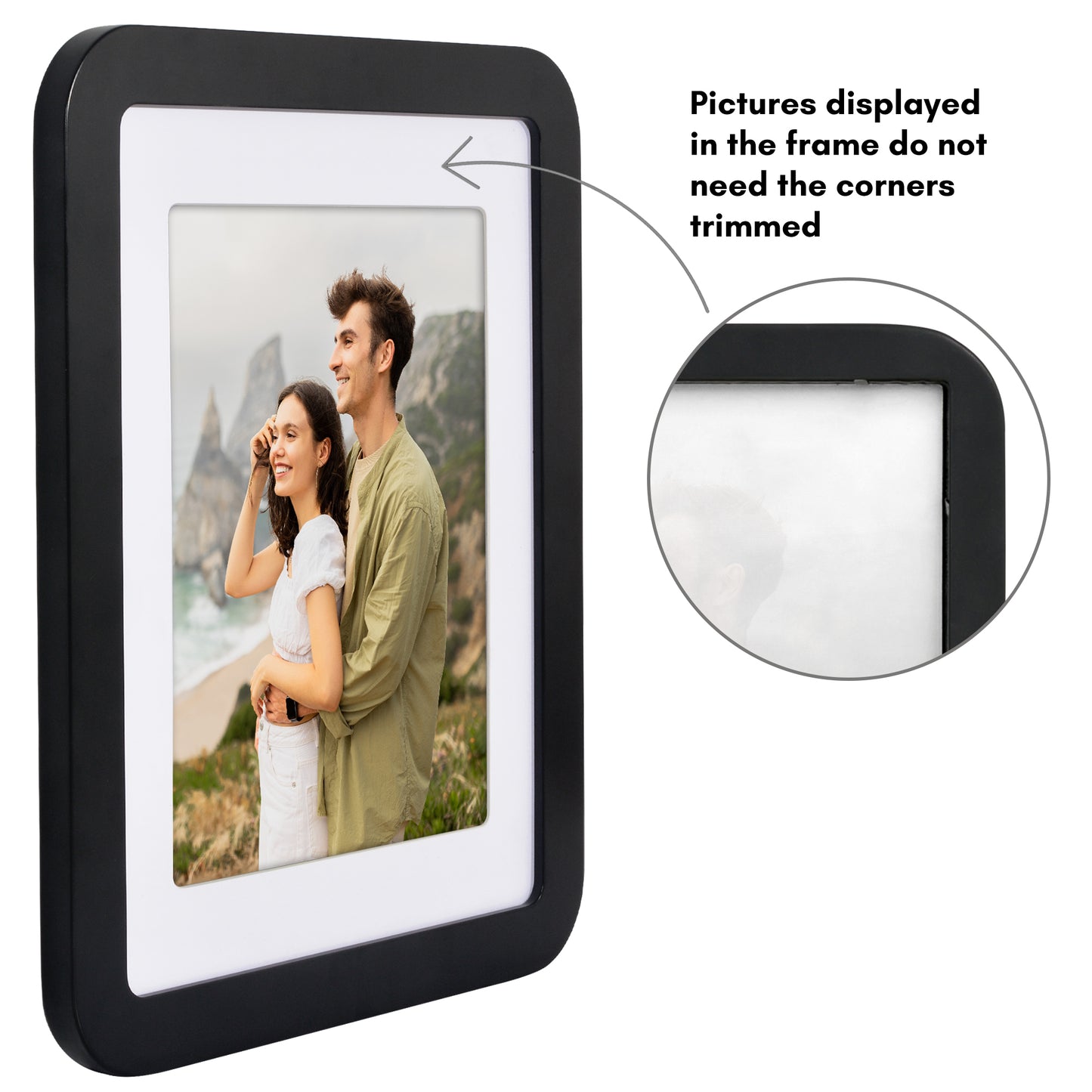 Americanflat Picture Frame with Round Corner CCF1114BLK8511