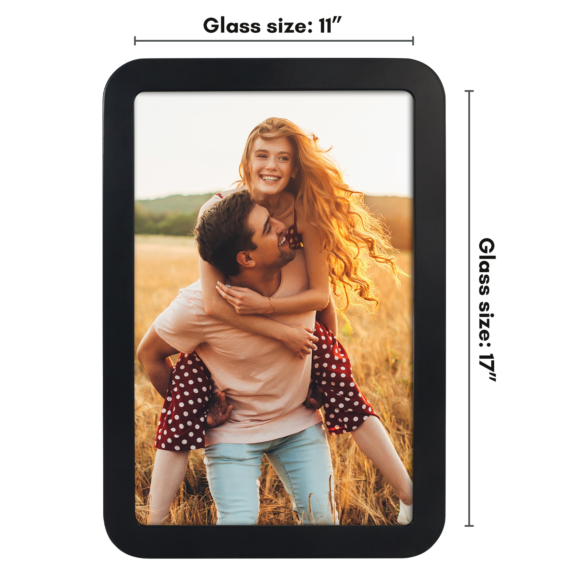 Americanflat Picture Frame with Round Corner CCF1117BLK