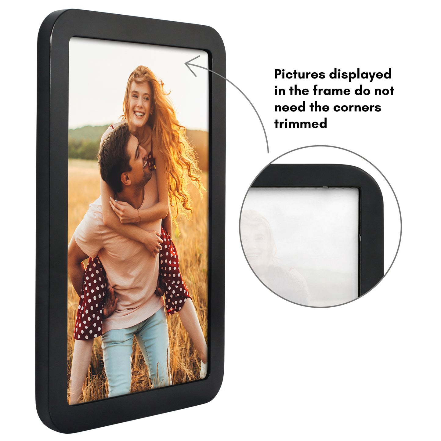 Americanflat Picture Frame with Round Corner CCF1117BLK