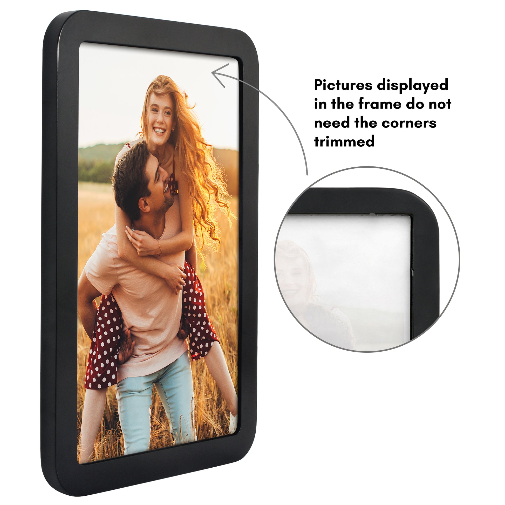 Americanflat Picture Frame with Round Corner CCF1117BLK