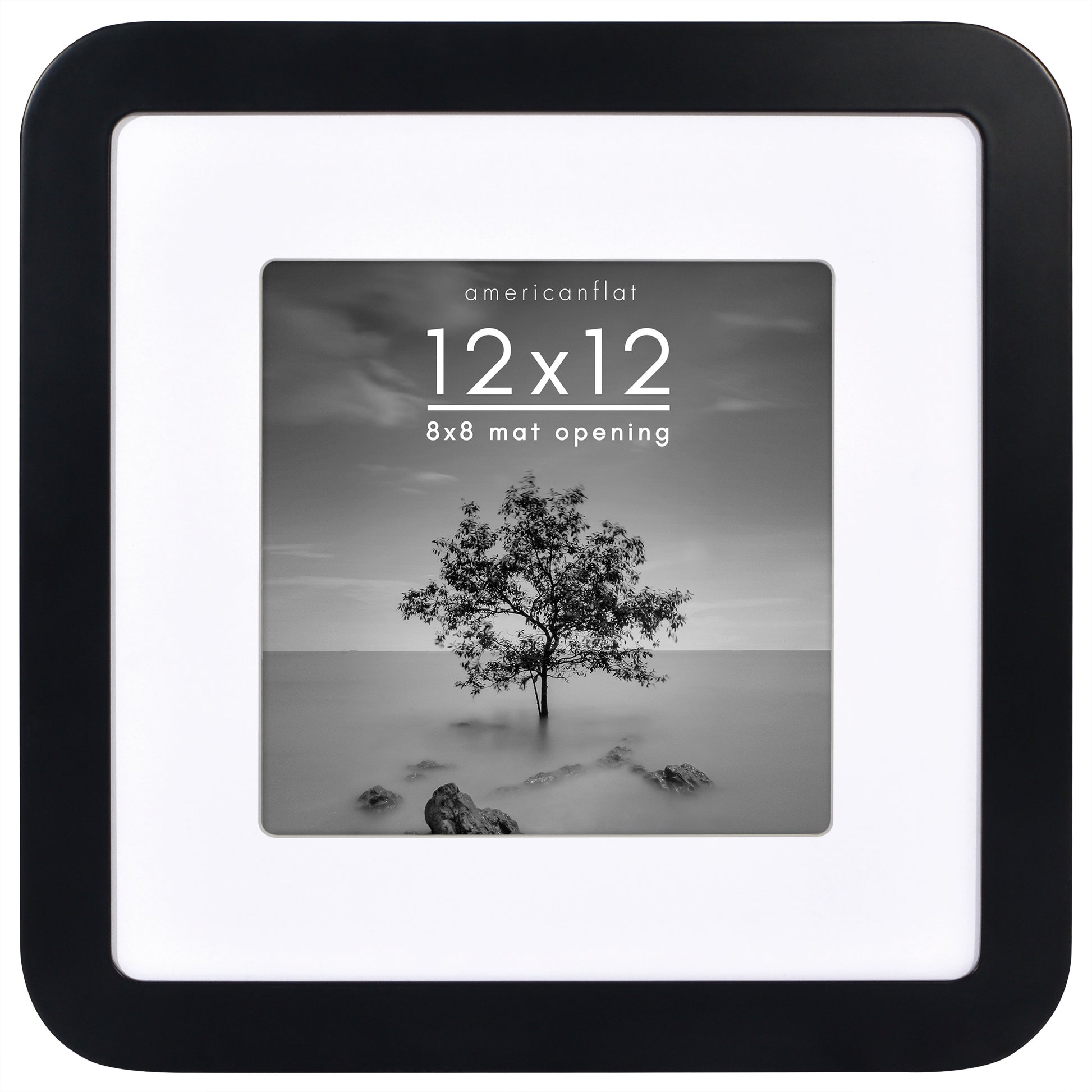 Americanflat Picture Frame with Round Corner CCF1212BLK88