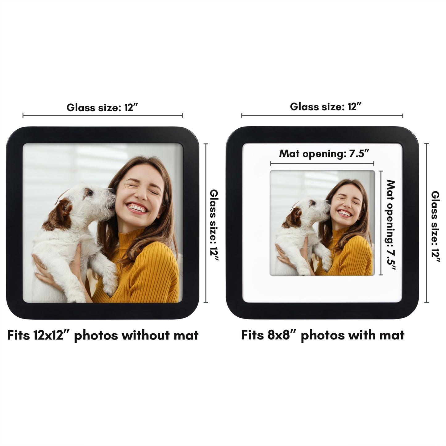 Americanflat Picture Frame with Round Corner CCF1212BLK88