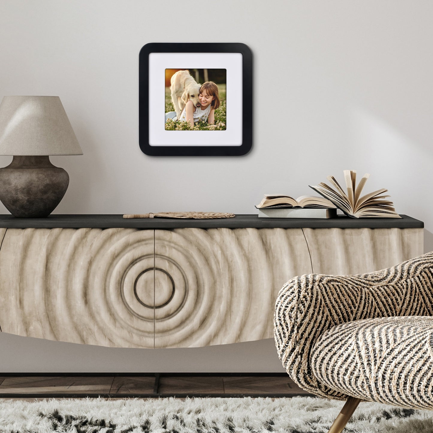Americanflat Picture Frame with Round Corner CCF1212BLK88