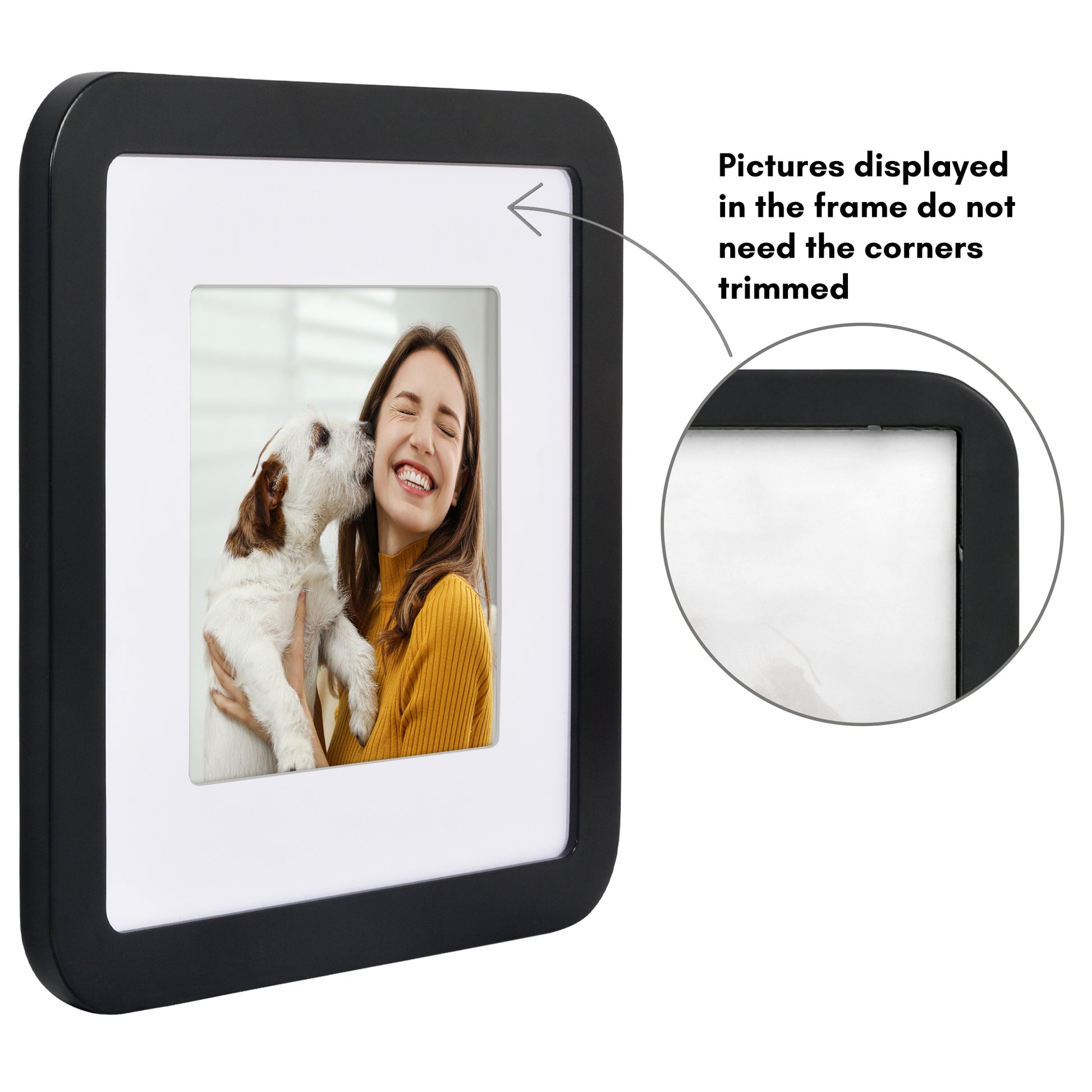 Americanflat Picture Frame with Round Corner CCF1212BLK88
