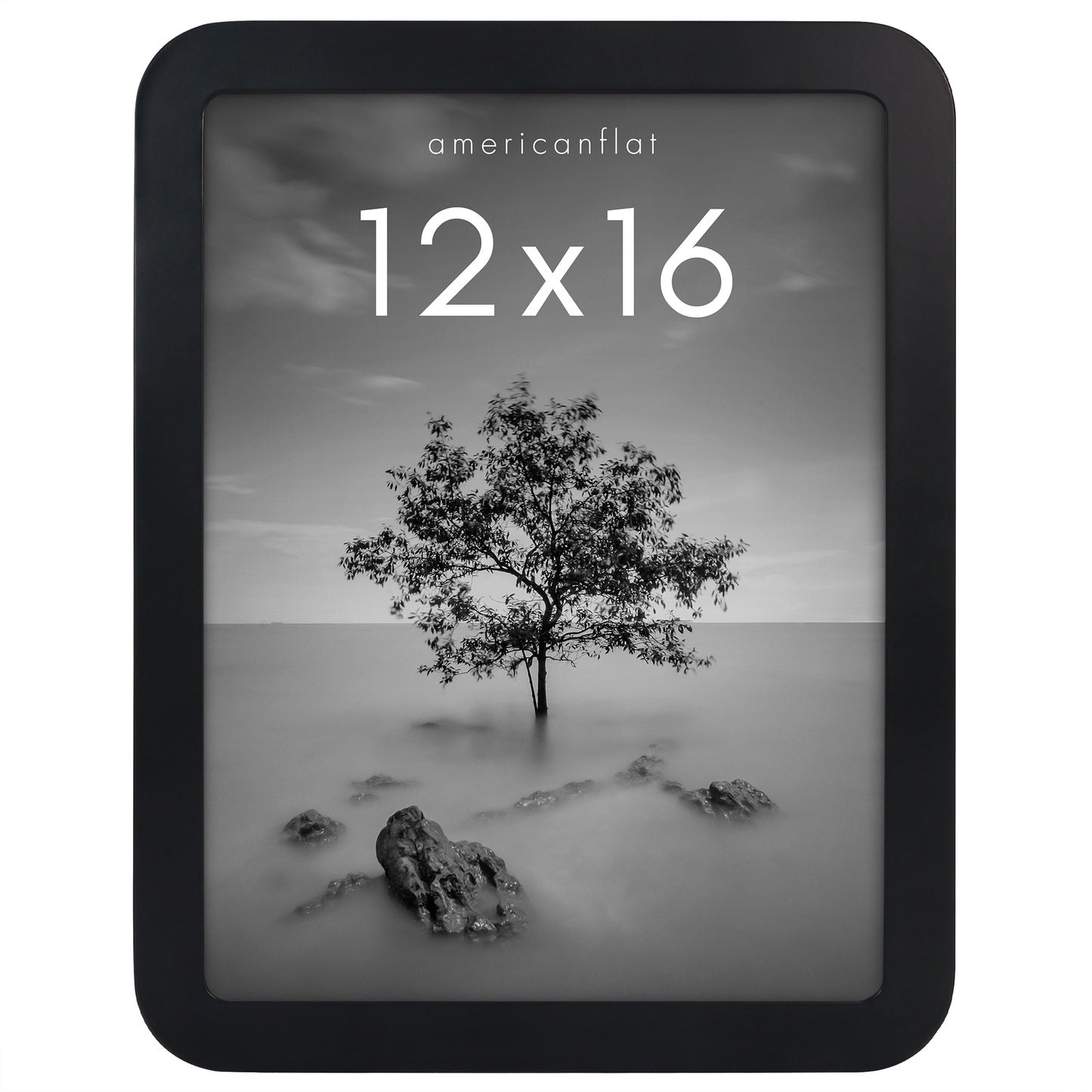 Americanflat Picture Frame with Round Corner CCF1216BLK
