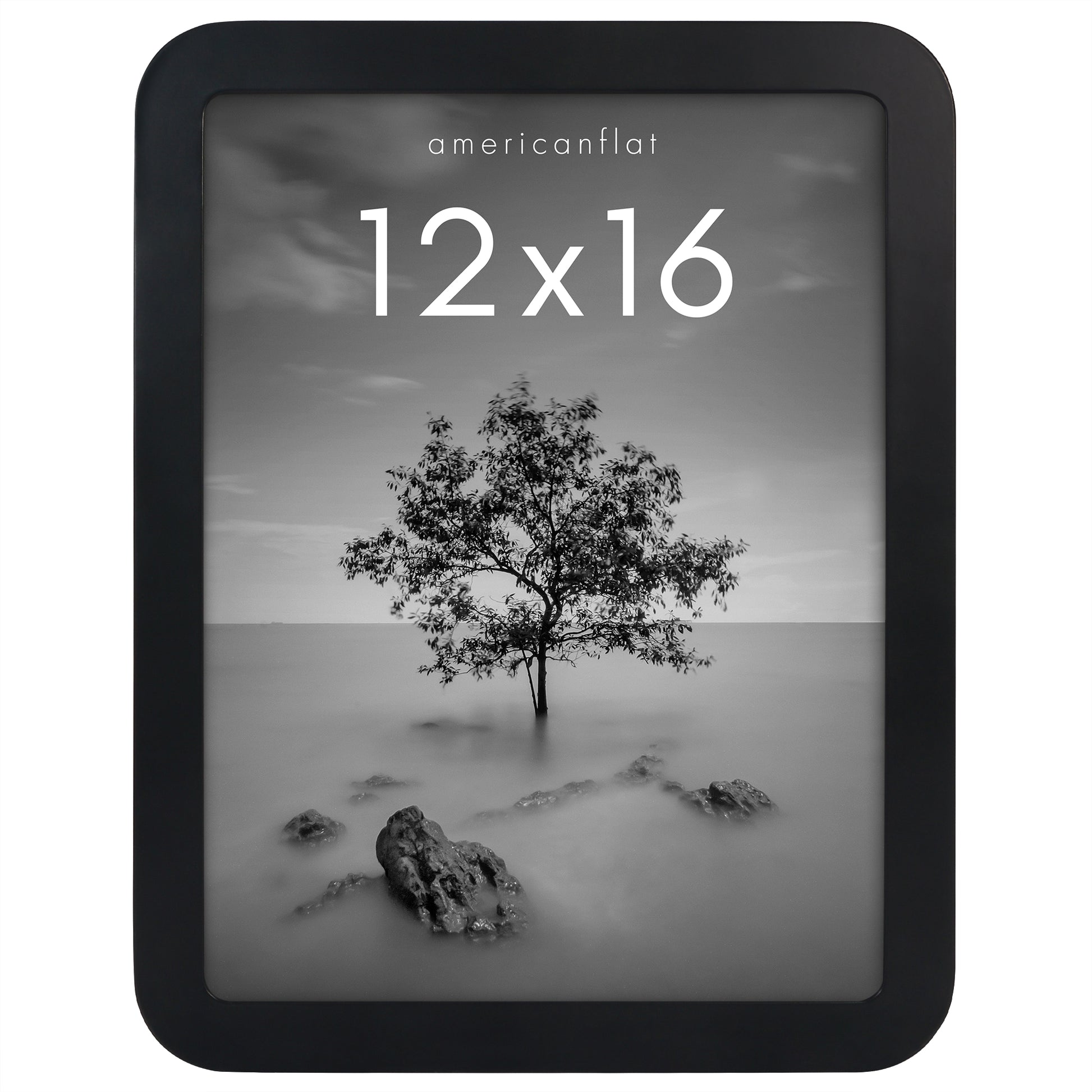 Americanflat Picture Frame with Round Corner CCF1216BLK