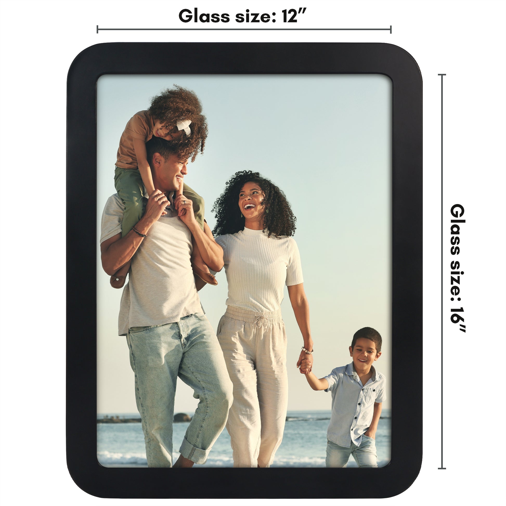 Americanflat Picture Frame with Round Corner CCF1216BLK