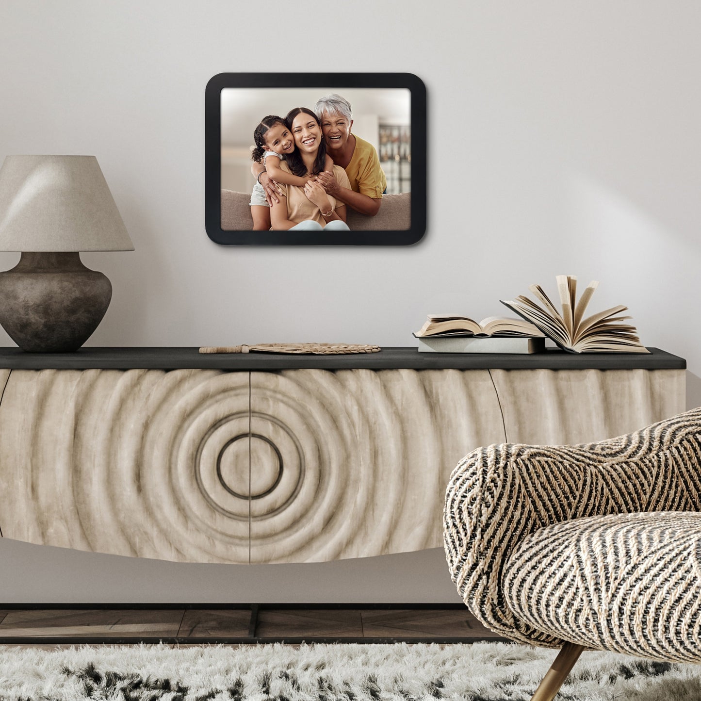 Americanflat Picture Frame with Round Corner CCF1216BLK