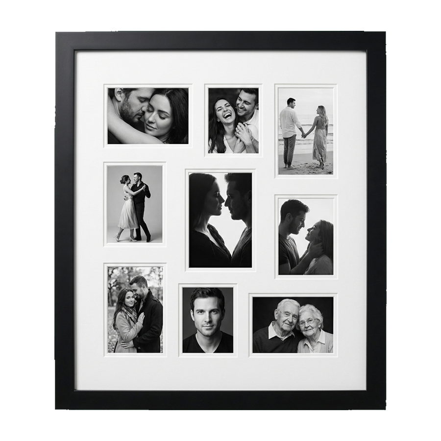 Signature Matted Engineered Wood Collage Frame