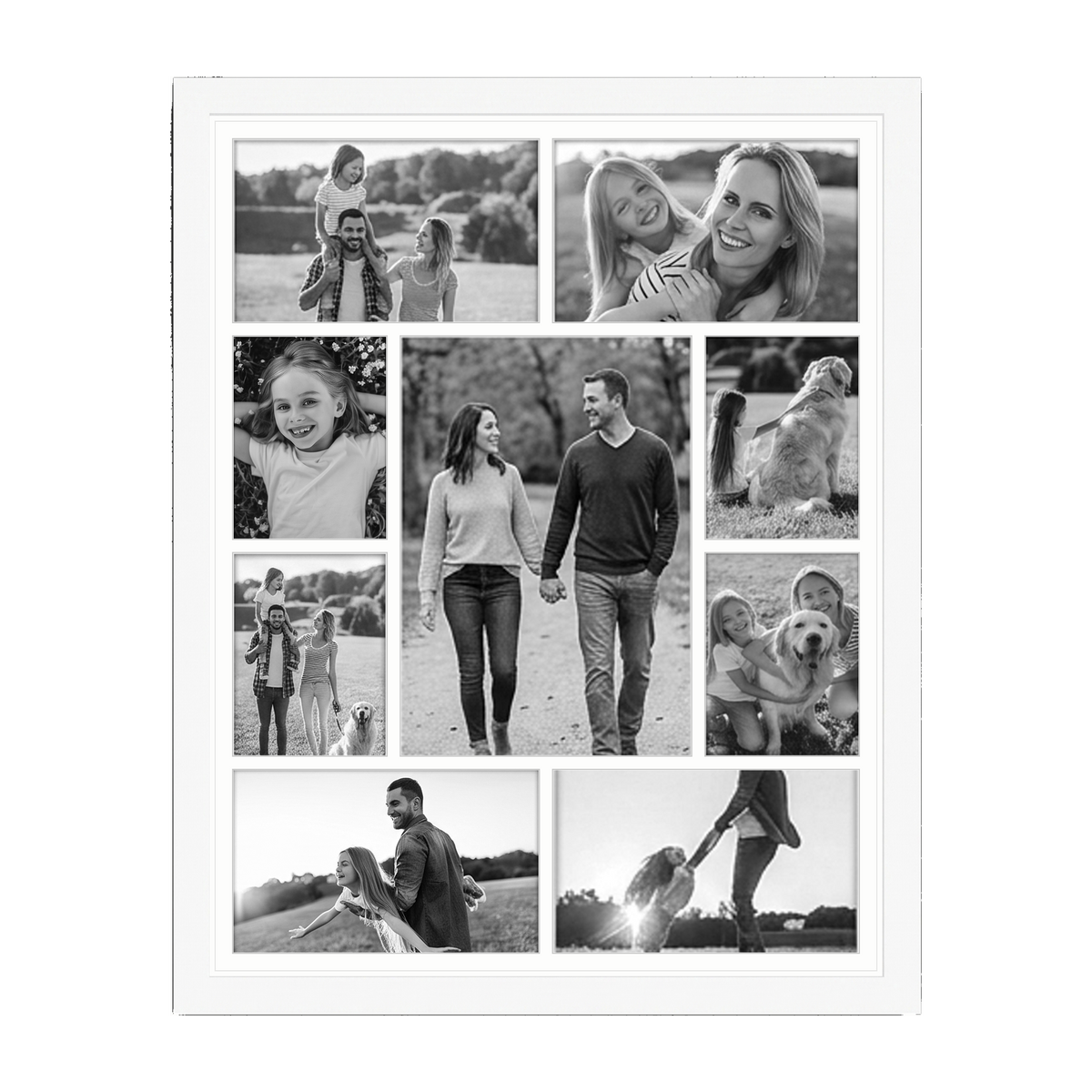 Signature Matted Engineered Wood Collage Frame