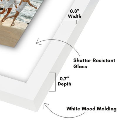 Collage Frame CFF1014WHT257 Floating Effect with mat - Americanflat