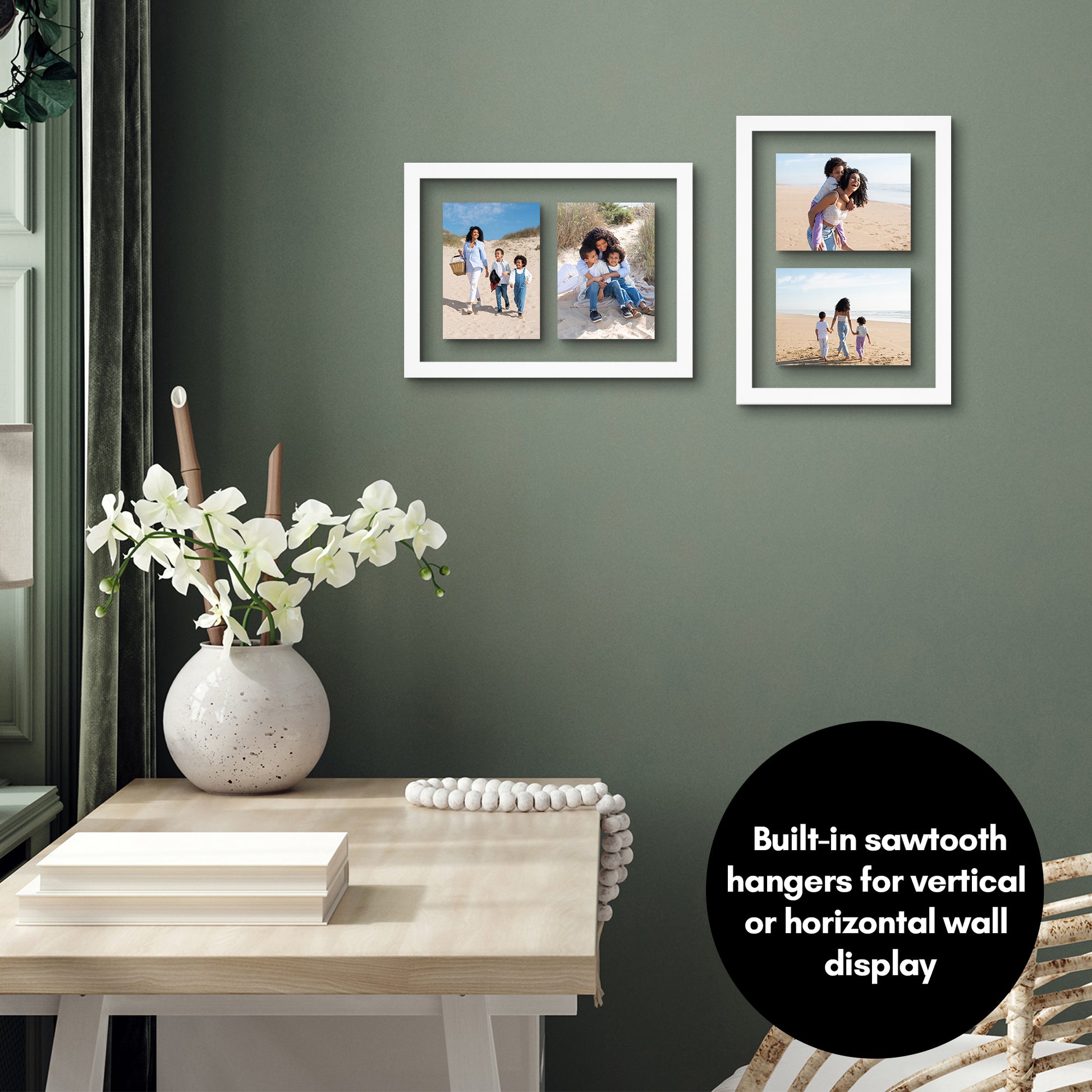 Collage Frame CFF1014WHT257 Floating Effect with mat - Americanflat
