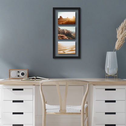 Collage Frame CFF1020BLK357 Floating Effect with mat - Americanflat