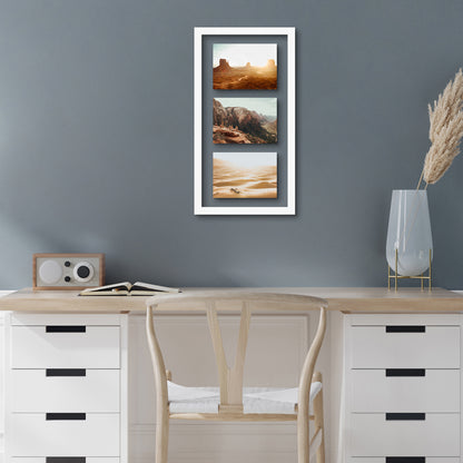 Collage Frame CFF1020WHT357 Floating Effect with mat - Americanflat
