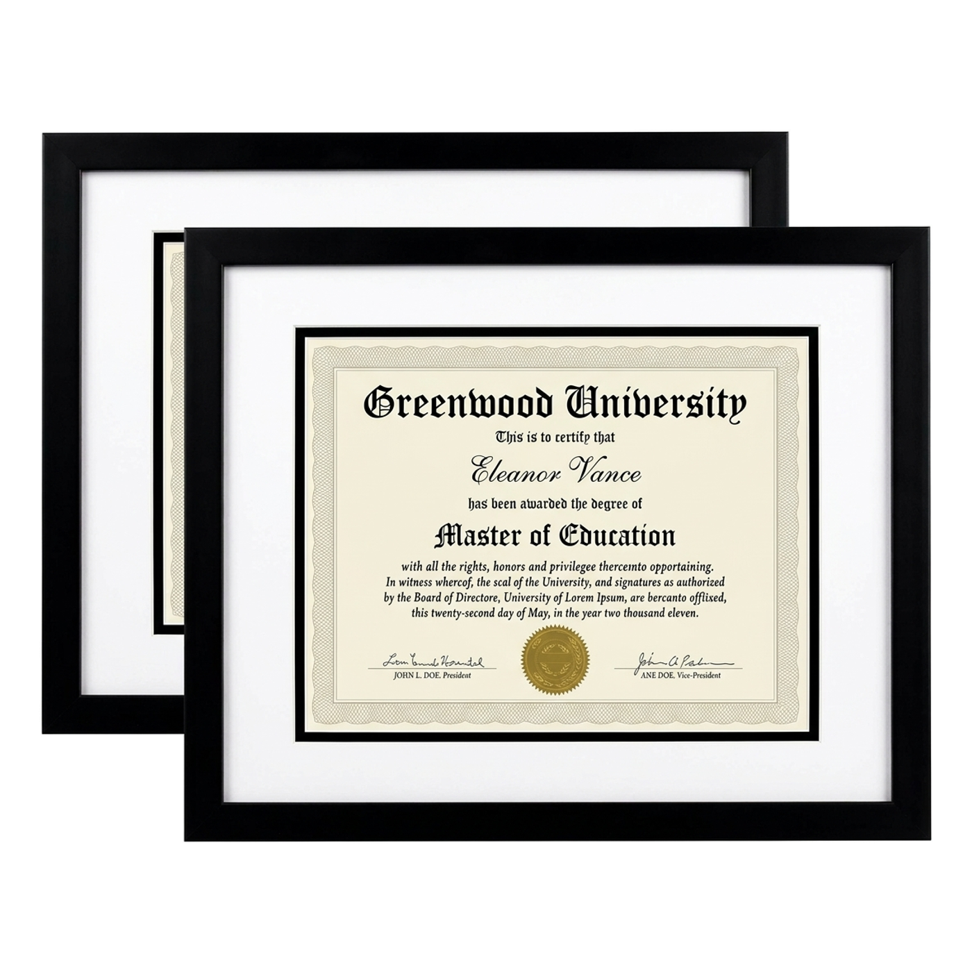 Legacy Matted Document Frame