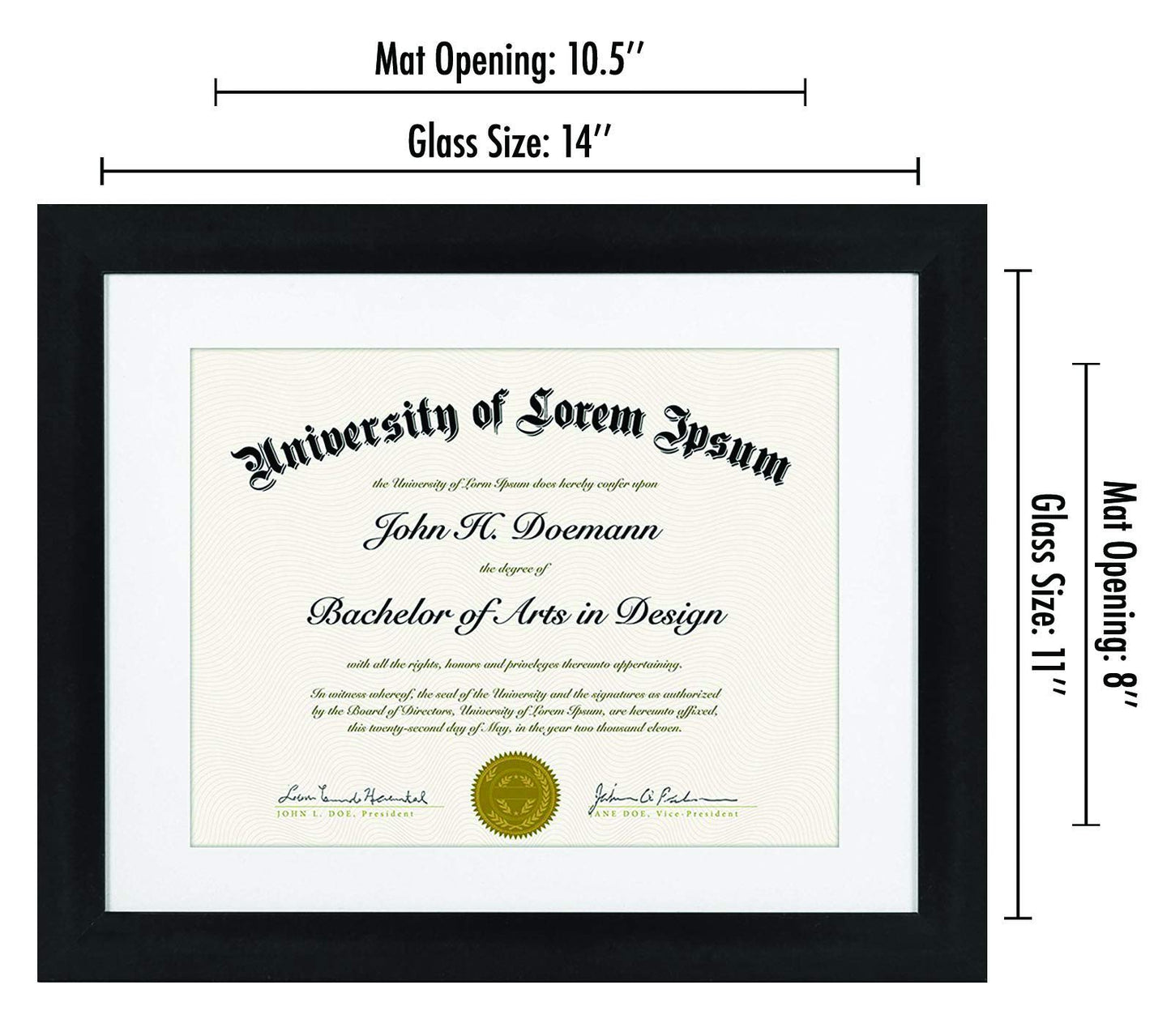Legacy Matted Document Frame