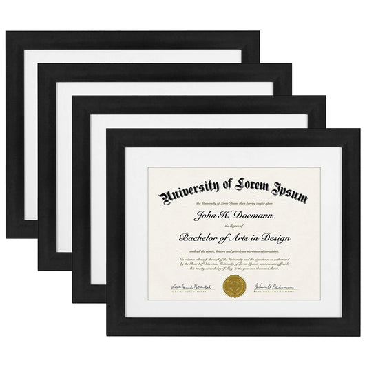 Americanflat Diploma Frames | Set of 2,4,12 | With 8.5x11 Mat | Wall Display